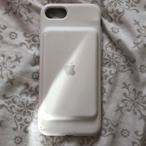 The iPhone official charging case in white